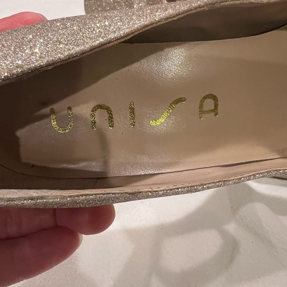 Women’s Unisa Gold Sparkle Formal High Heels Size 6 - Picture 9 of 14